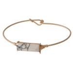 Dainty Gold & Marble Bracelet