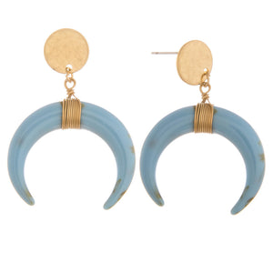 Horn Pendant Earrings