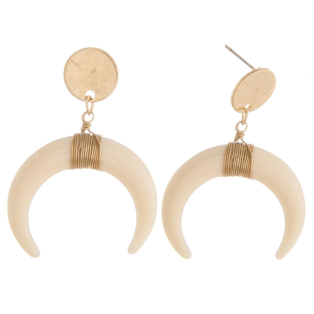 Horn Pendant Earrings