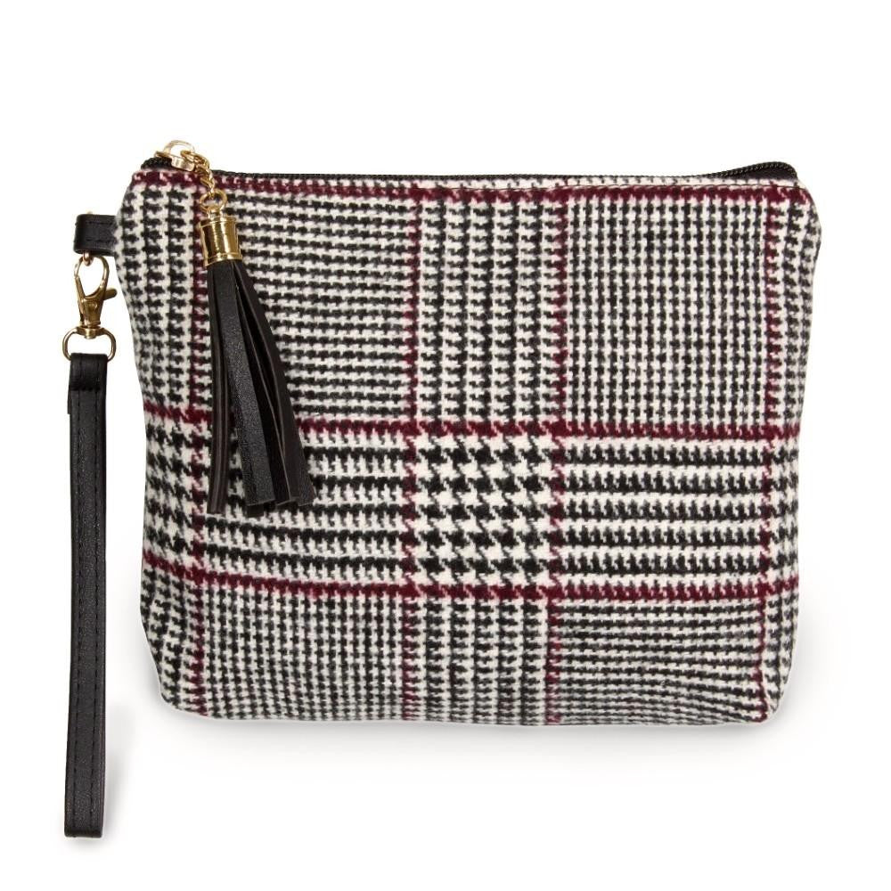 Black & Red Plaid Wristlet