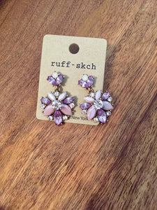 Lavender Crystal Earrings