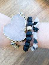 Natural Stone Pendant Stack Bracelet