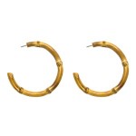 Bamboo Hoop Earrings