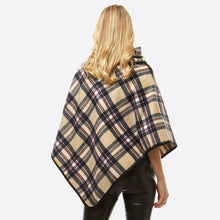 Tan Plaid Poncho