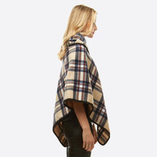 Tan Plaid Poncho