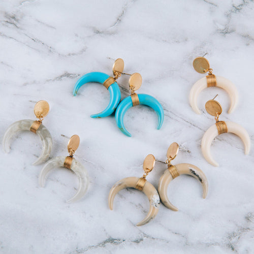 Horn Pendant Earrings