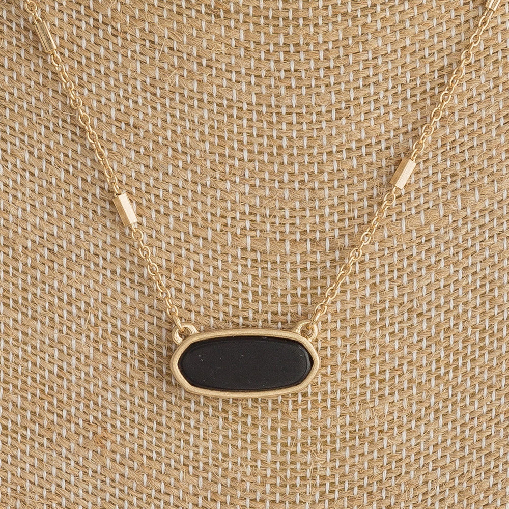 Black Pendant Necklace 14