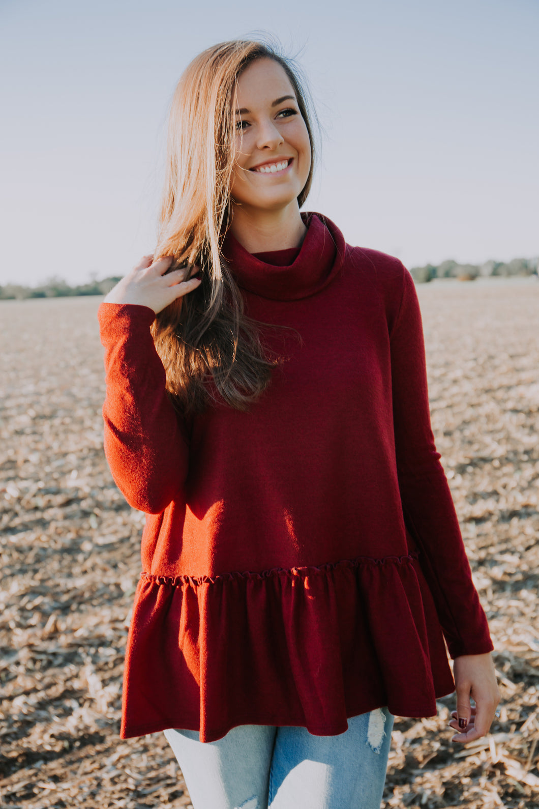 Maroon Turtleneck