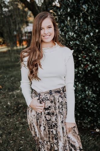 Button Up Snakeskin Skirt