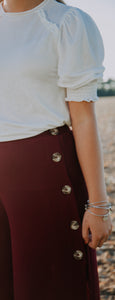 Side Slit Maroon Pant