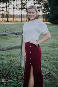 Side Slit Maroon Pant