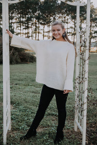 Cream Bell Sleeve Sweater