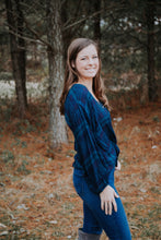 Green and Blue Plaid Blouse