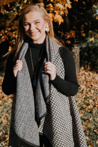 Black & Creme Gingham Vest