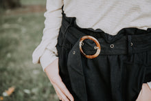 Black Skirt with Pockets and Belt