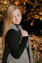 Black & Creme Gingham Vest