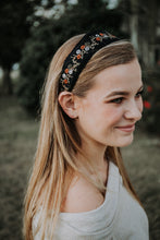 Black Embroidered Headband