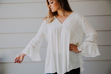 "Somewhere With You" Creme Blouse