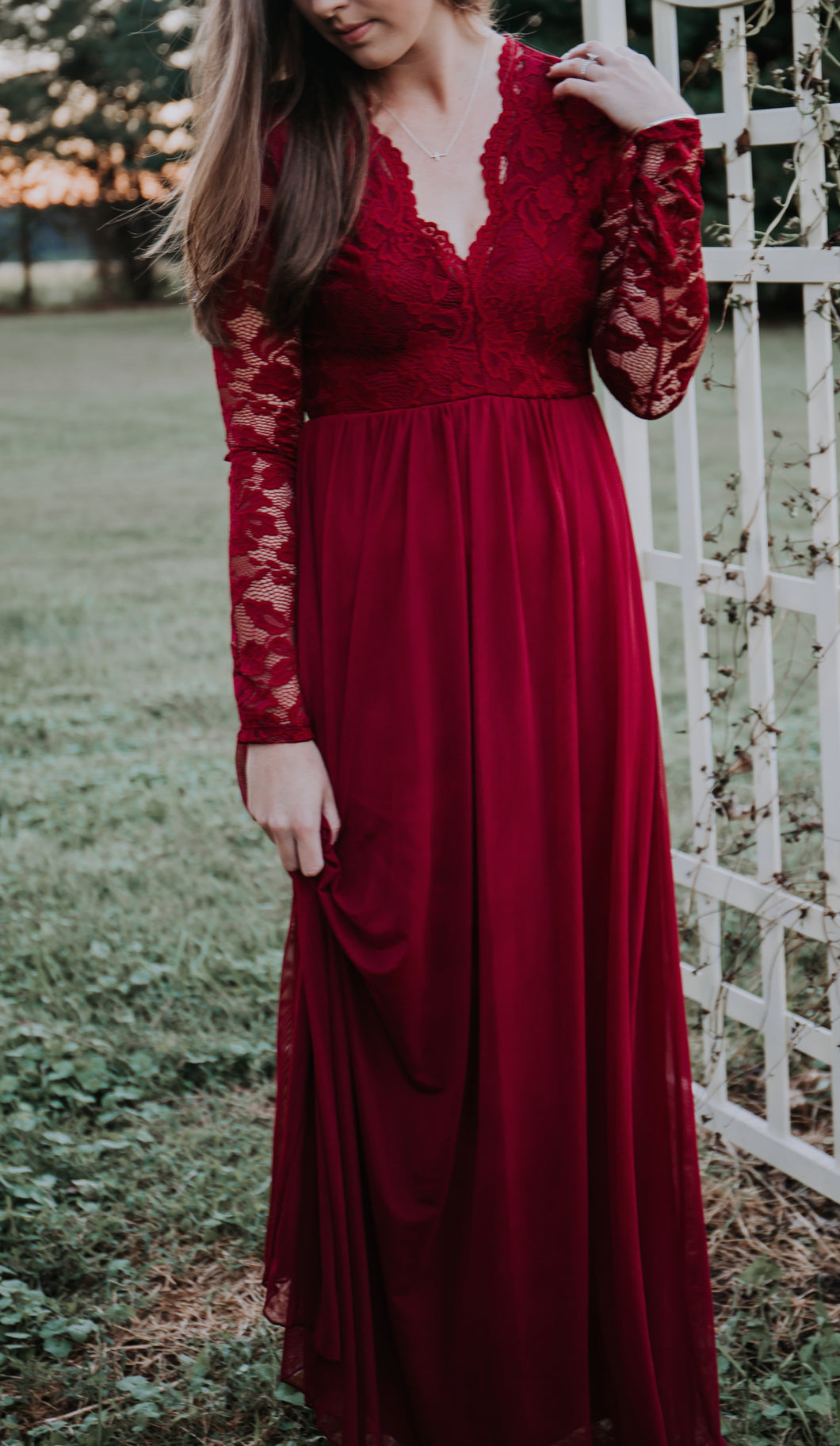 Forever Yours" Burgundy Lace Dress Haya's Boutique Forever Yours" Burgundy Lace Dress Haya's Boutique