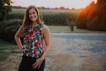 "Paradise" Ruffled Bottom Blouse