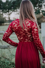 "Forever Yours" Burgundy Lace Dress