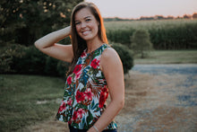 "Paradise" Ruffled Bottom Blouse