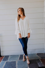 "Somewhere With You" Creme Blouse