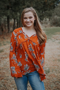 Burnt Orange Blouse