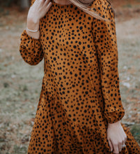 Dotted Asymmetrical Ruffle Dress