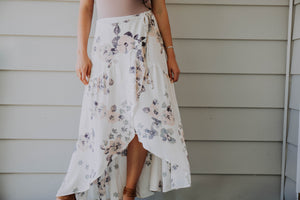 "Downtown" Floral Wrap Skirt